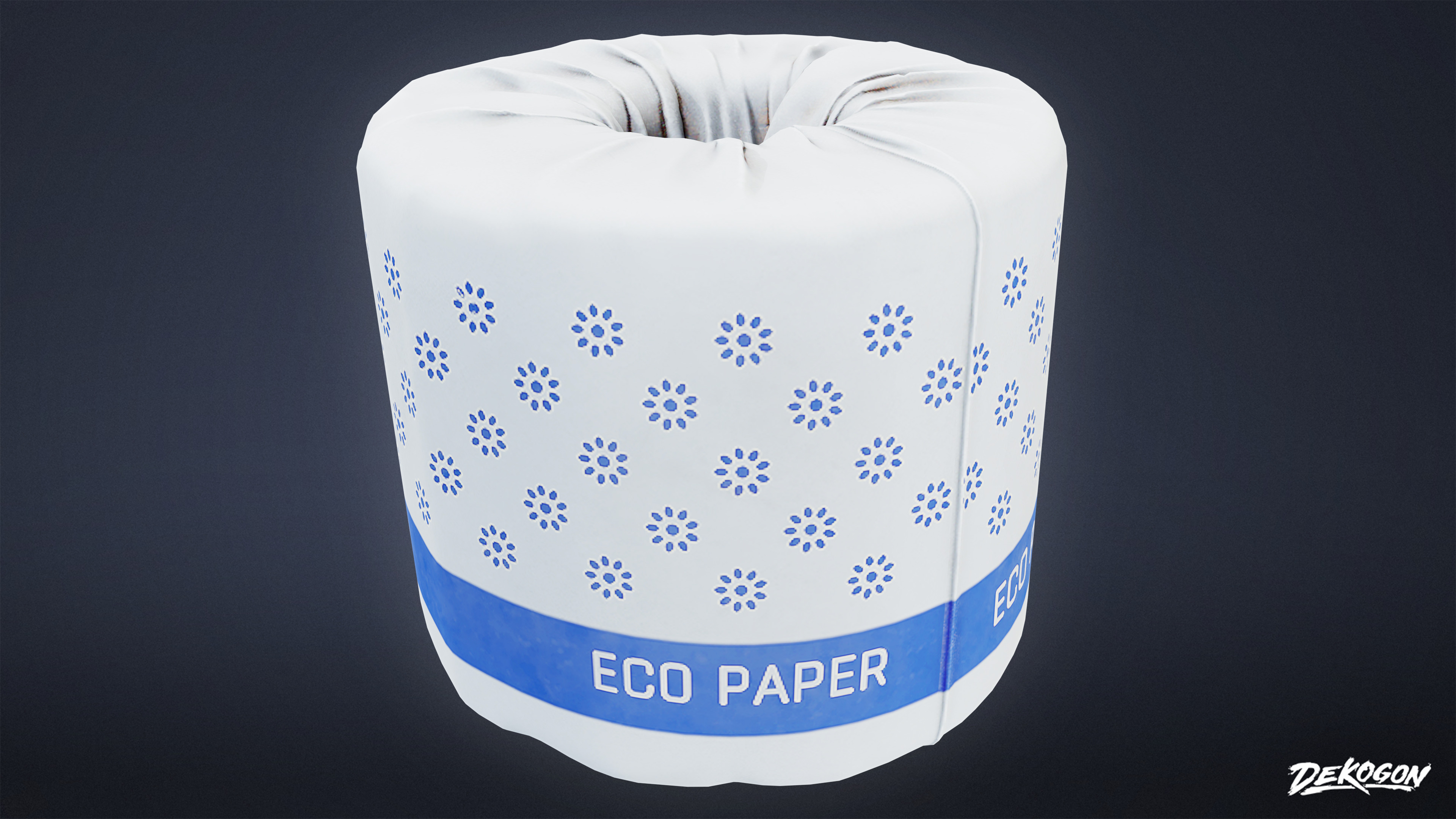 SUBURBS - Toilet Paper Set 01 - LOW POLY AND NANITE Low-poly 3D model_3