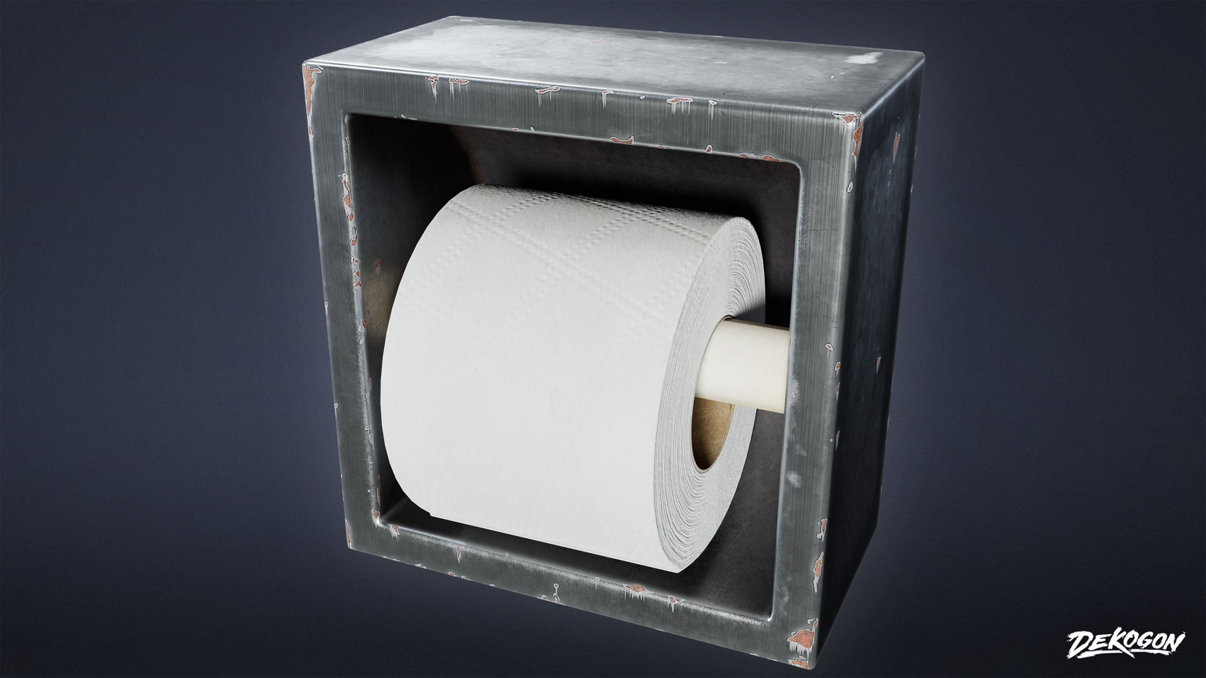SUBURBS - Toilet Paper Set 01 - LOW POLY AND NANITE Low-poly 3D model_13