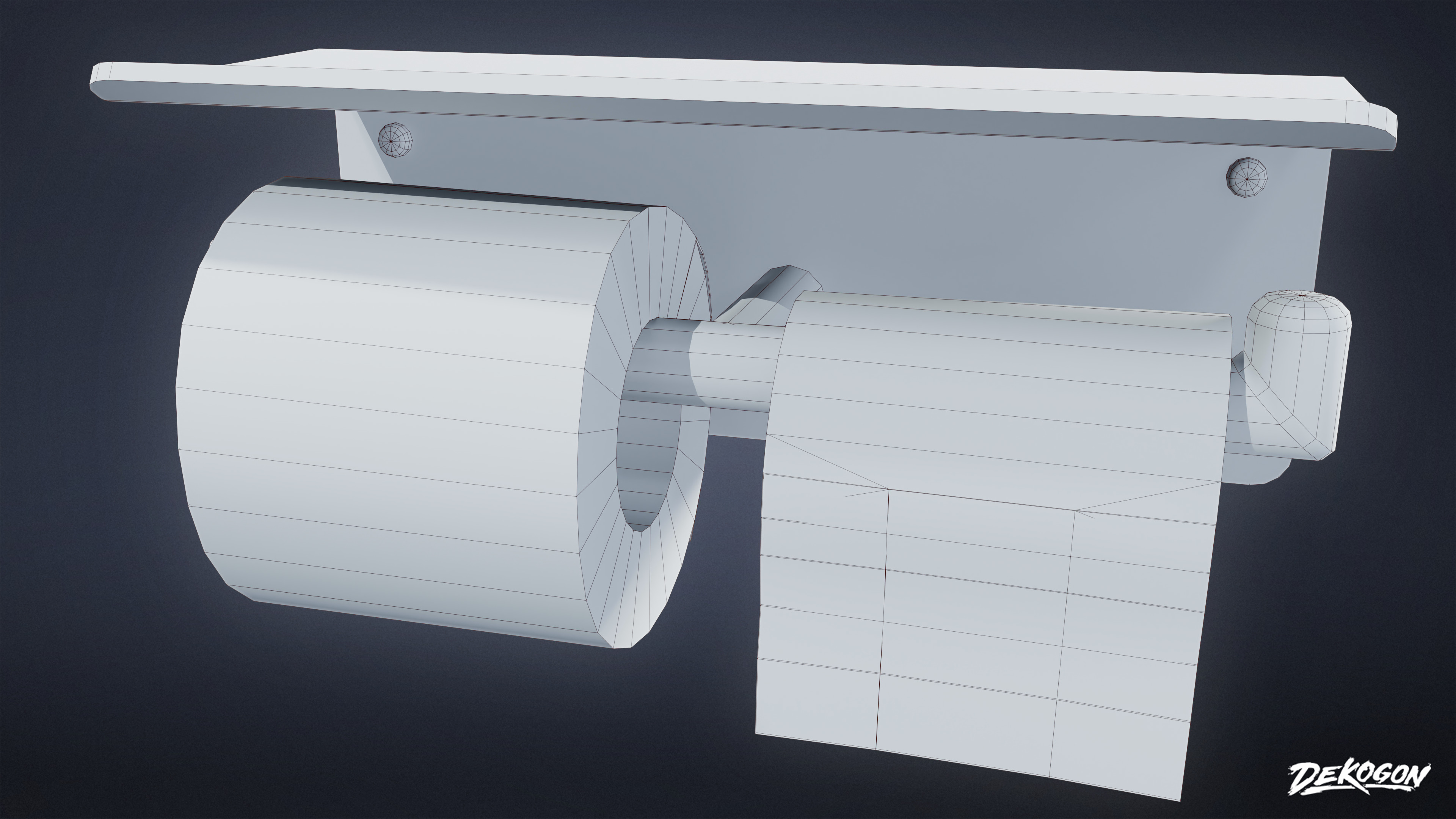SUBURBS - Toilet Paper Set 01 - LOW POLY AND NANITE Low-poly 3D model_21