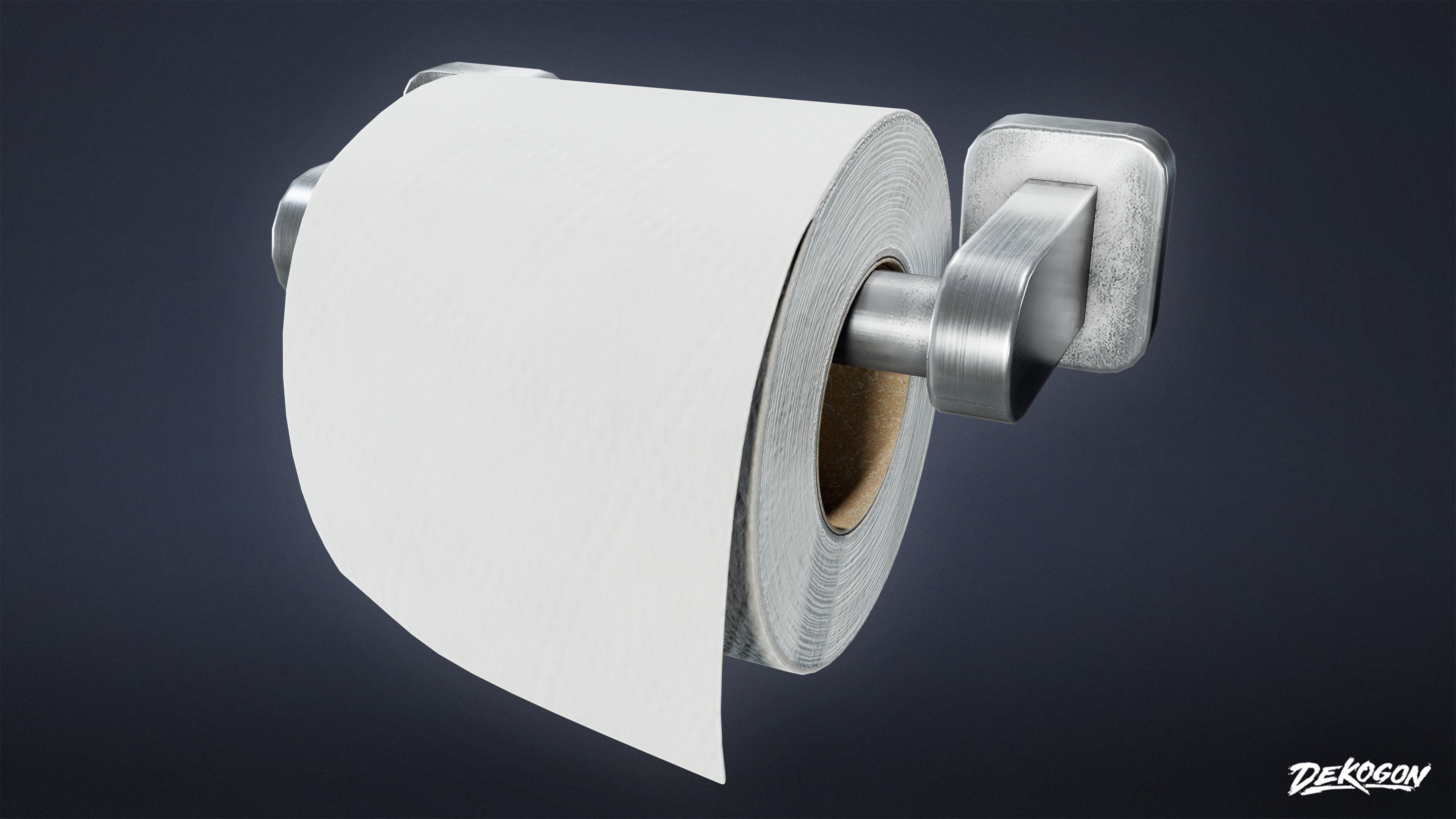 SUBURBS - Toilet Paper Set 01 - LOW POLY AND NANITE Low-poly 3D model_11