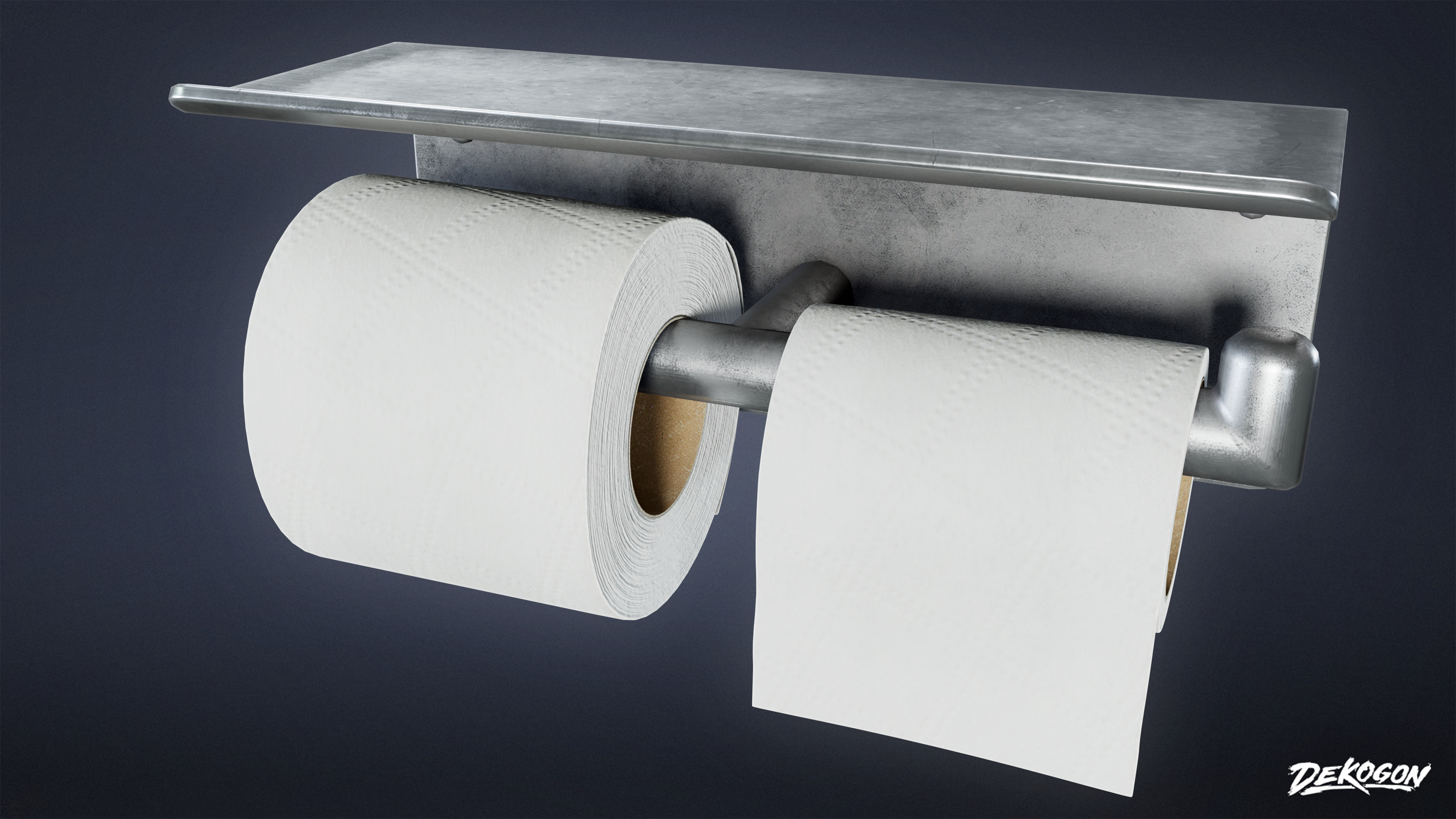 SUBURBS - Toilet Paper Set 01 - LOW POLY AND NANITE Low-poly 3D model_14