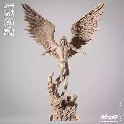 Wicked Marvel Angel Sculpture 3D print model