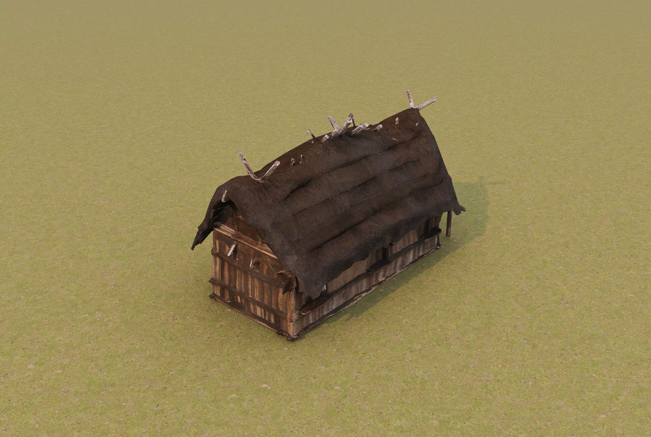 Traditional thatched cottage Free low-poly 3D model