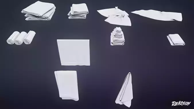 SUBURBS - Towel Set 01 - LOW POLY AND NANITE