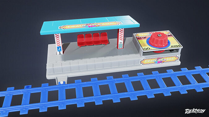 SUBURBS - Toys Set 03 - LOW POLY AND NANITE Low-poly 3D model 5