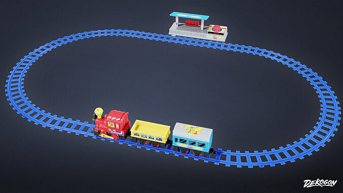 SUBURBS - Toys Set 03 - LOW POLY AND NANITE Low-poly 3D model 3