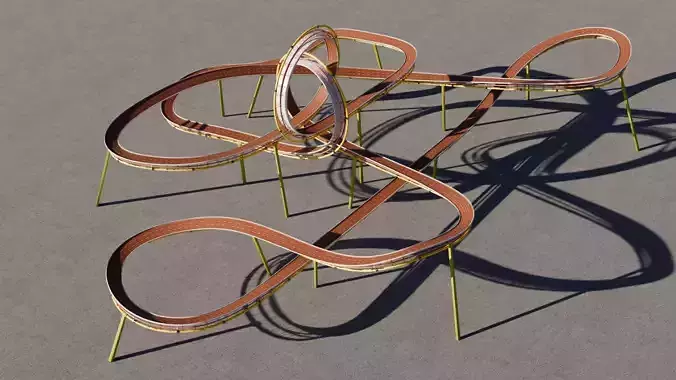 Stunt Track Acrobatic 3D model