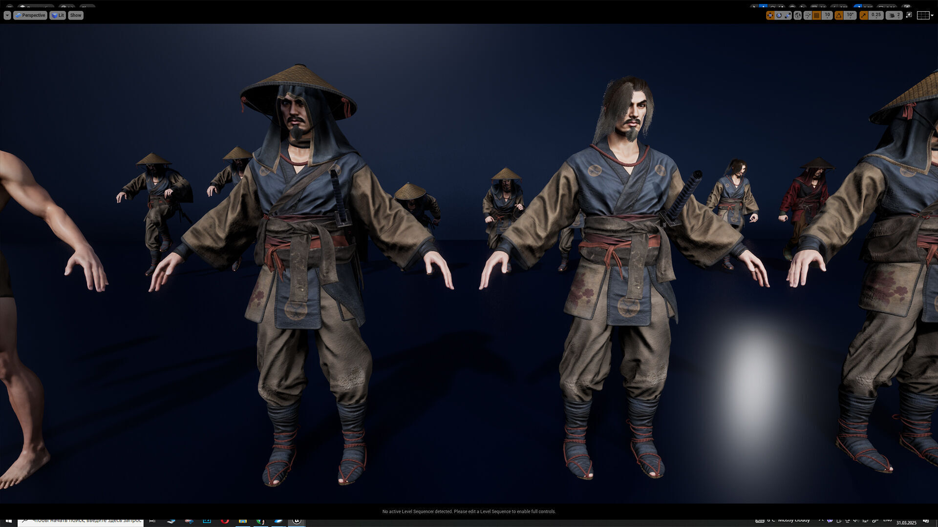 Samurai Warrior Low-poly 3D model_23