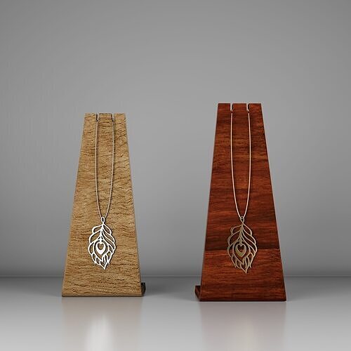 Peacock Feather-Inspired Pendant - Fusion of Elegance and Nature 3D print model