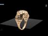 fusion women gold ring 1039 3D print model_1