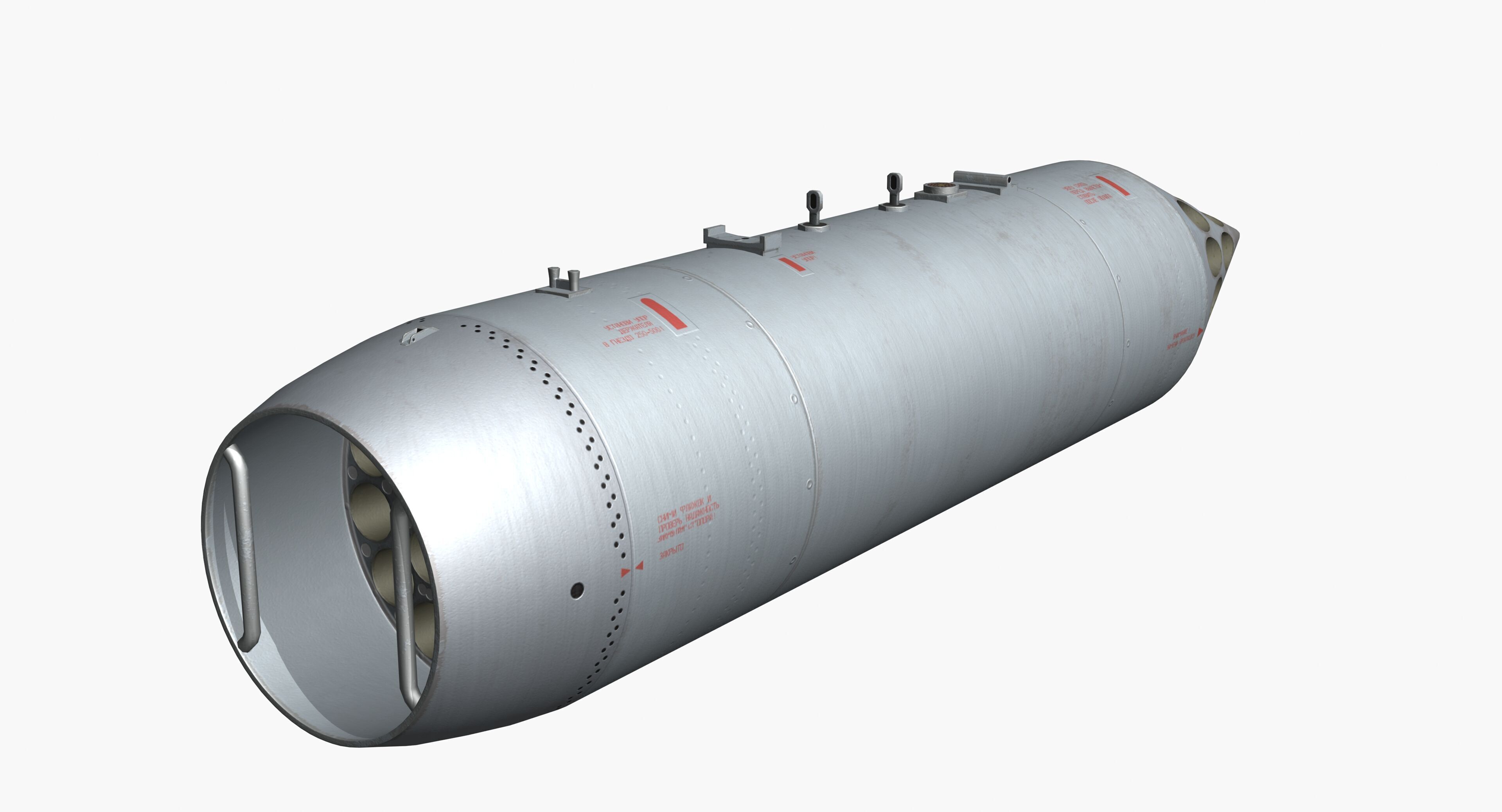 B8V1 Soviet 80mm Rocket Pod PBR Game Model Low-poly 3D model_5