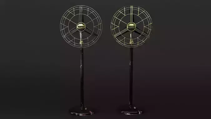Marelli AE 600C Old fan Low-poly 3D model