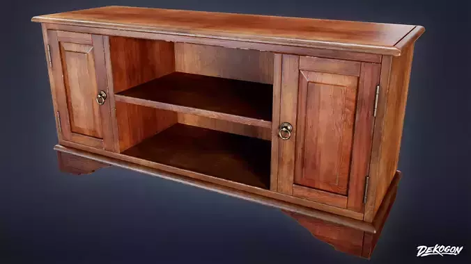 SUBURBS - TV Stand 01 - LOW POLY AND NANITE