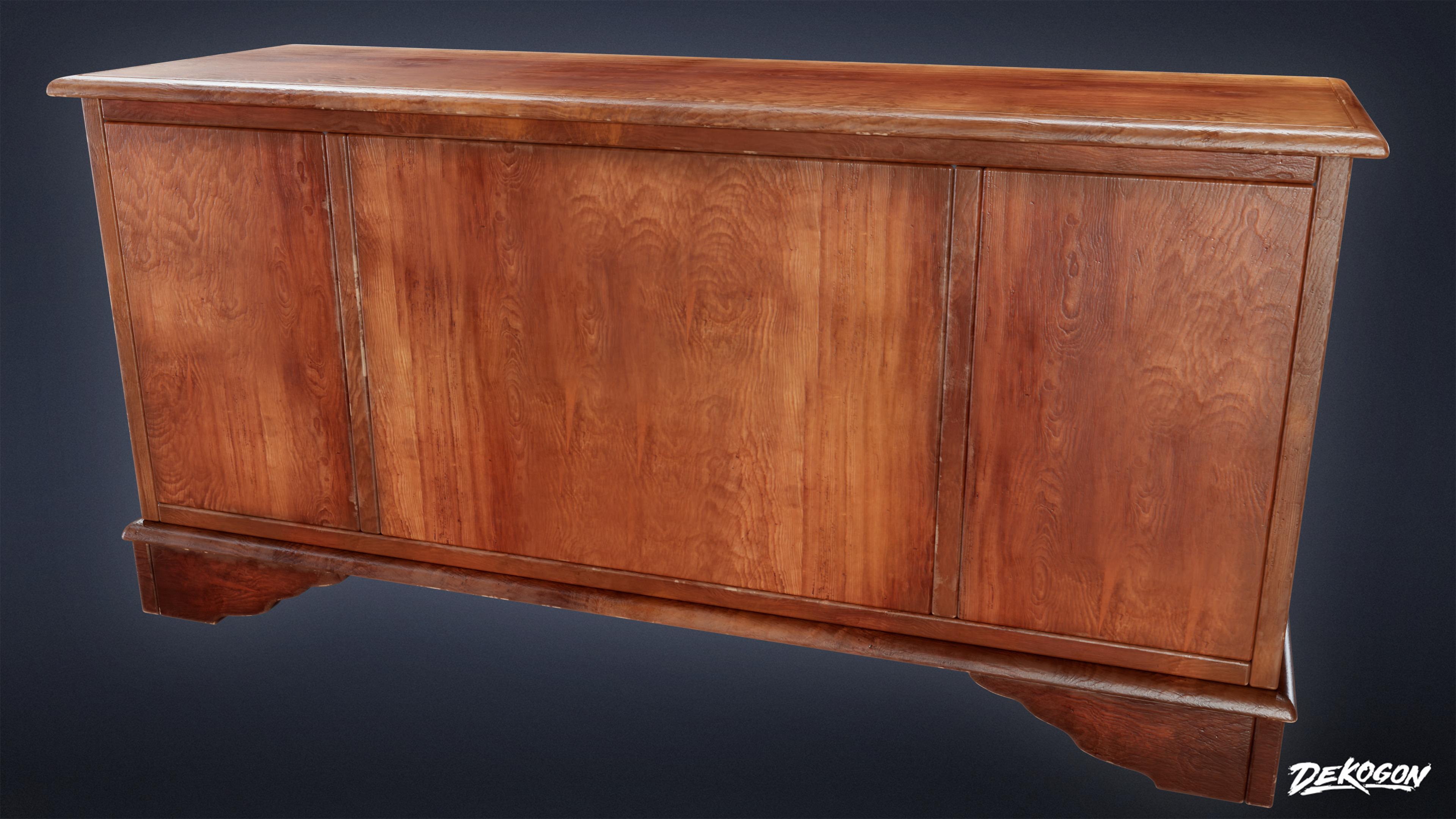 SUBURBS - TV Stand 01 - LOW POLY AND NANITE Low-poly 3D model_4