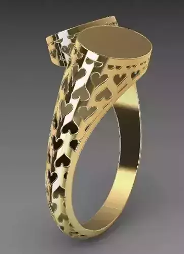 Solitaire Wedding Engagement Ring 3D print model