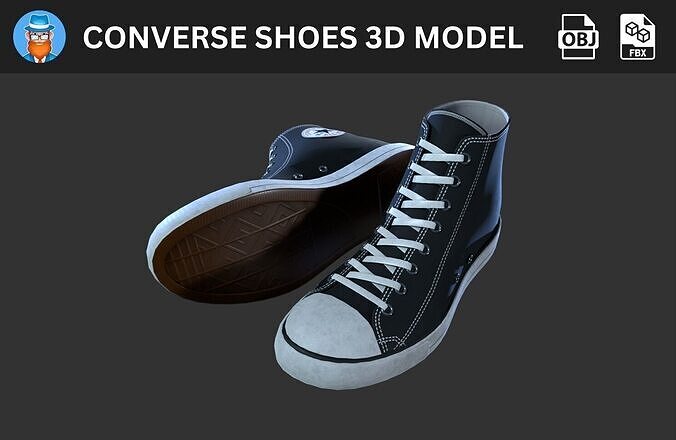 Converse shoes 3D Model 3D model