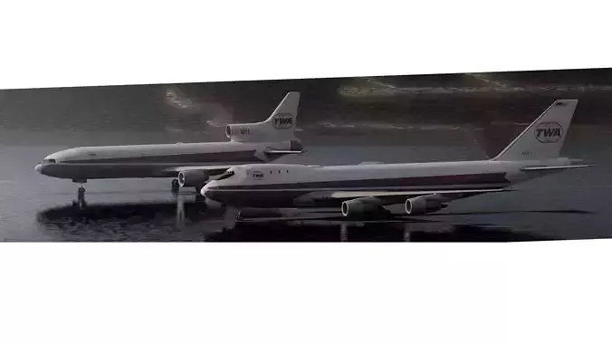 TWA1970 Boeing 747  and Lockheed L-1011