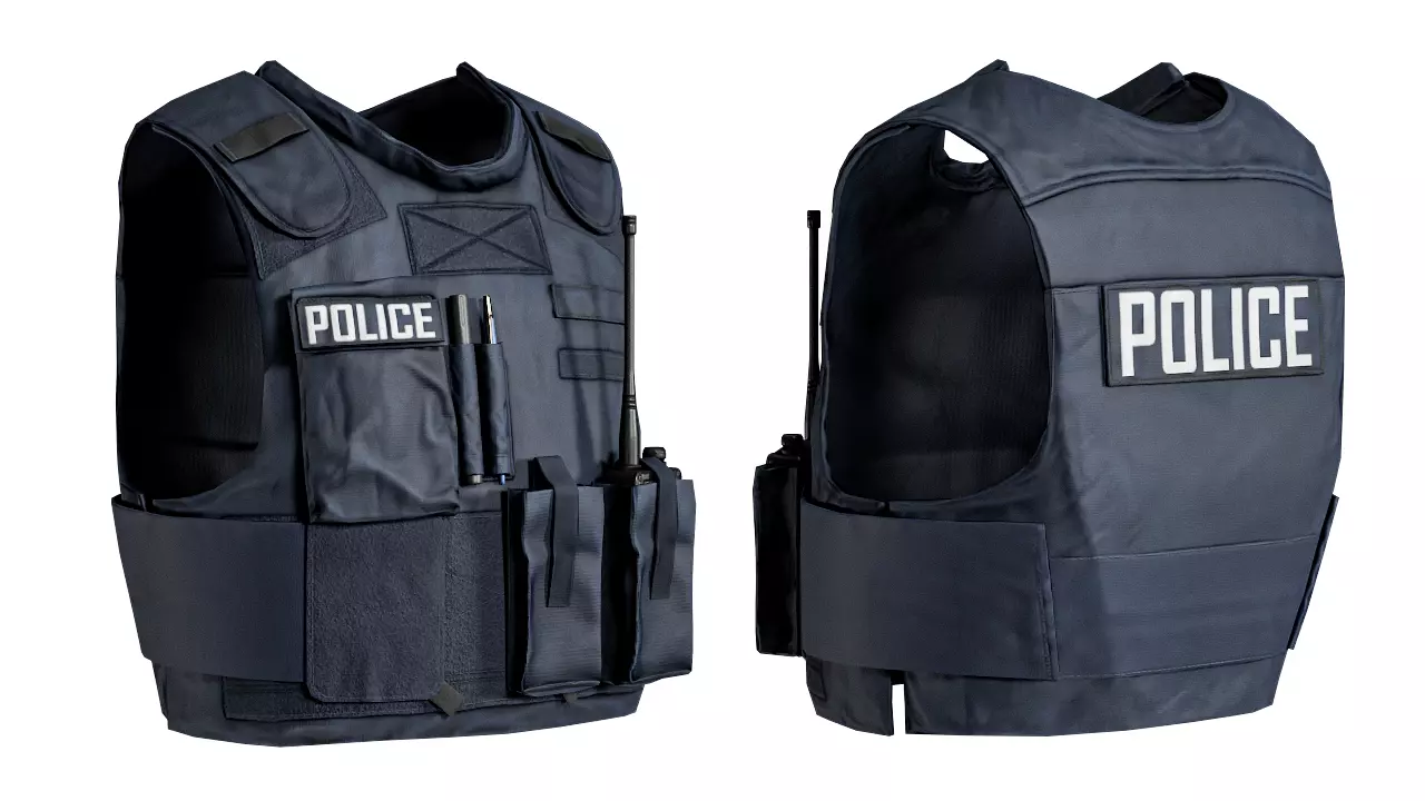 POLICE VEST Low-poly 3D model