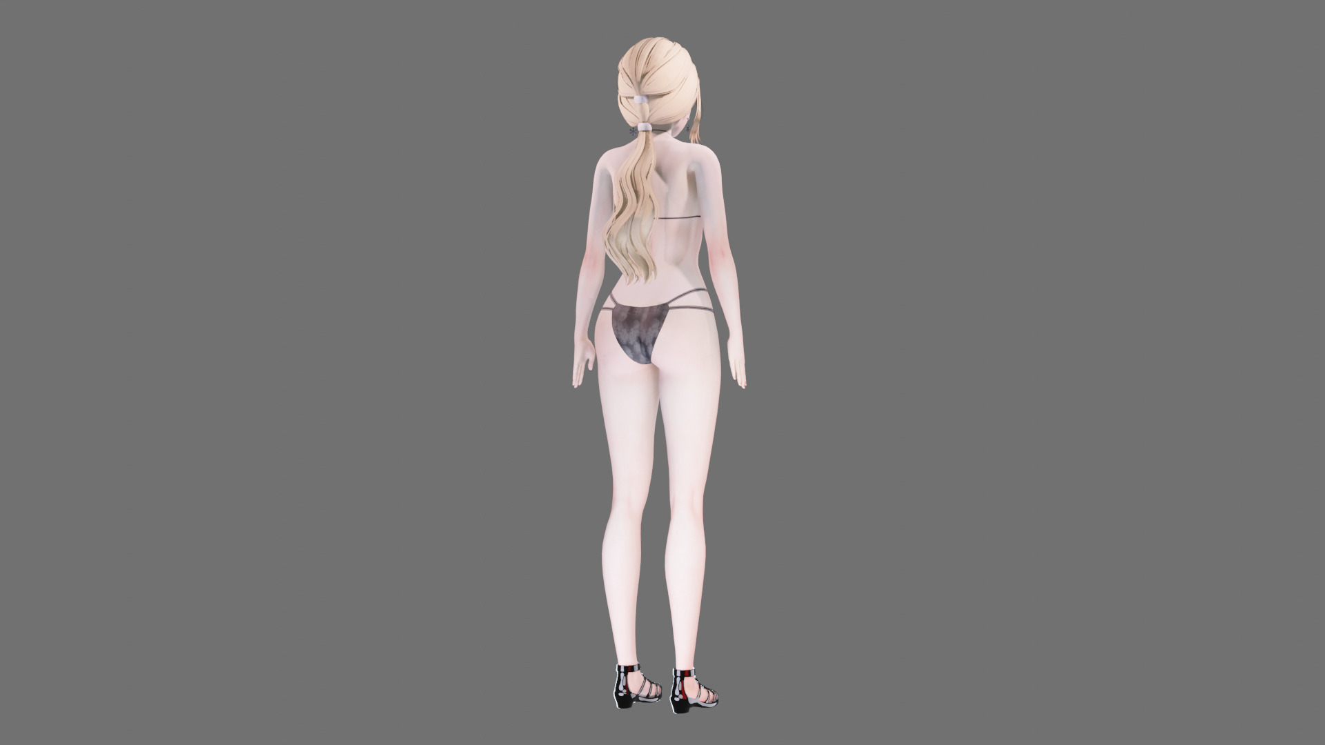 Bikini clothes 0019 - Rig -Unreal - Unity - Blender - Animated Low-poly 3D model_31