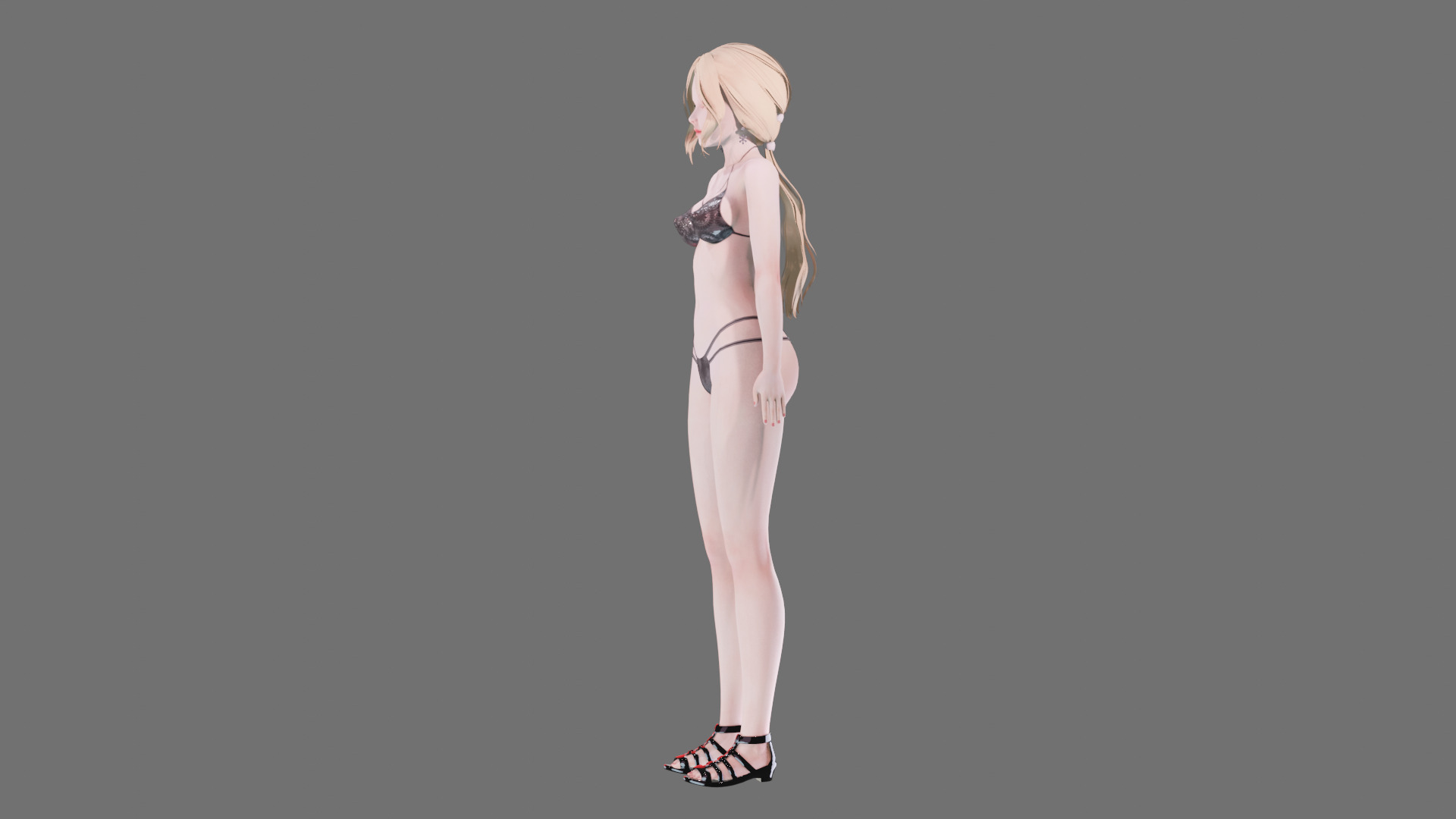 Bikini clothes 0019 - Rig -Unreal - Unity - Blender - Animated Low-poly 3D model_18