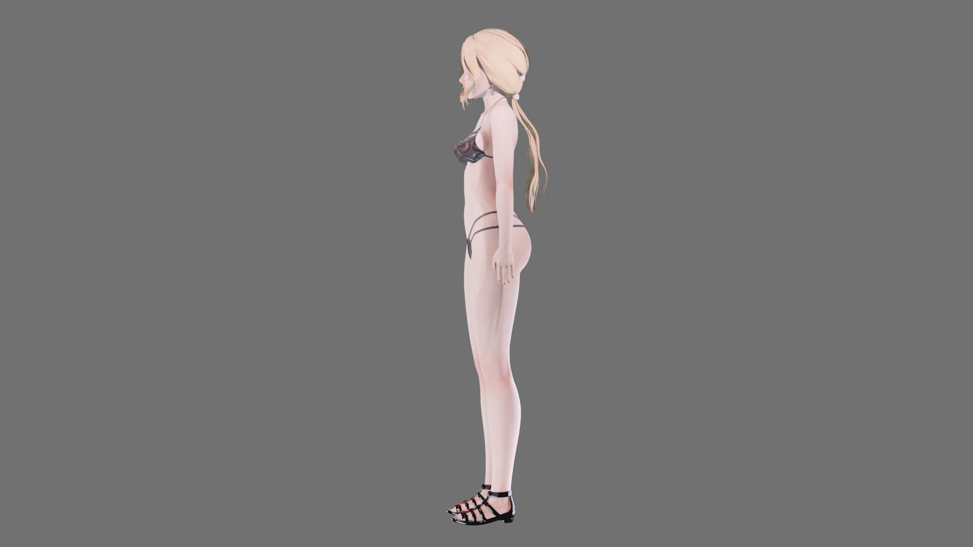 Bikini clothes 0019 - Rig -Unreal - Unity - Blender - Animated Low-poly 3D model_19