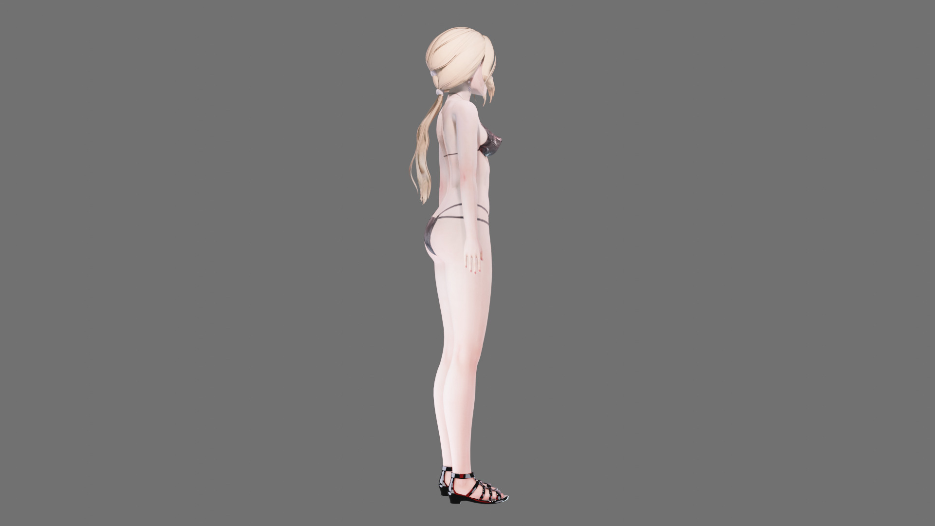 Bikini clothes 0019 - Rig -Unreal - Unity - Blender - Animated Low-poly 3D model_36