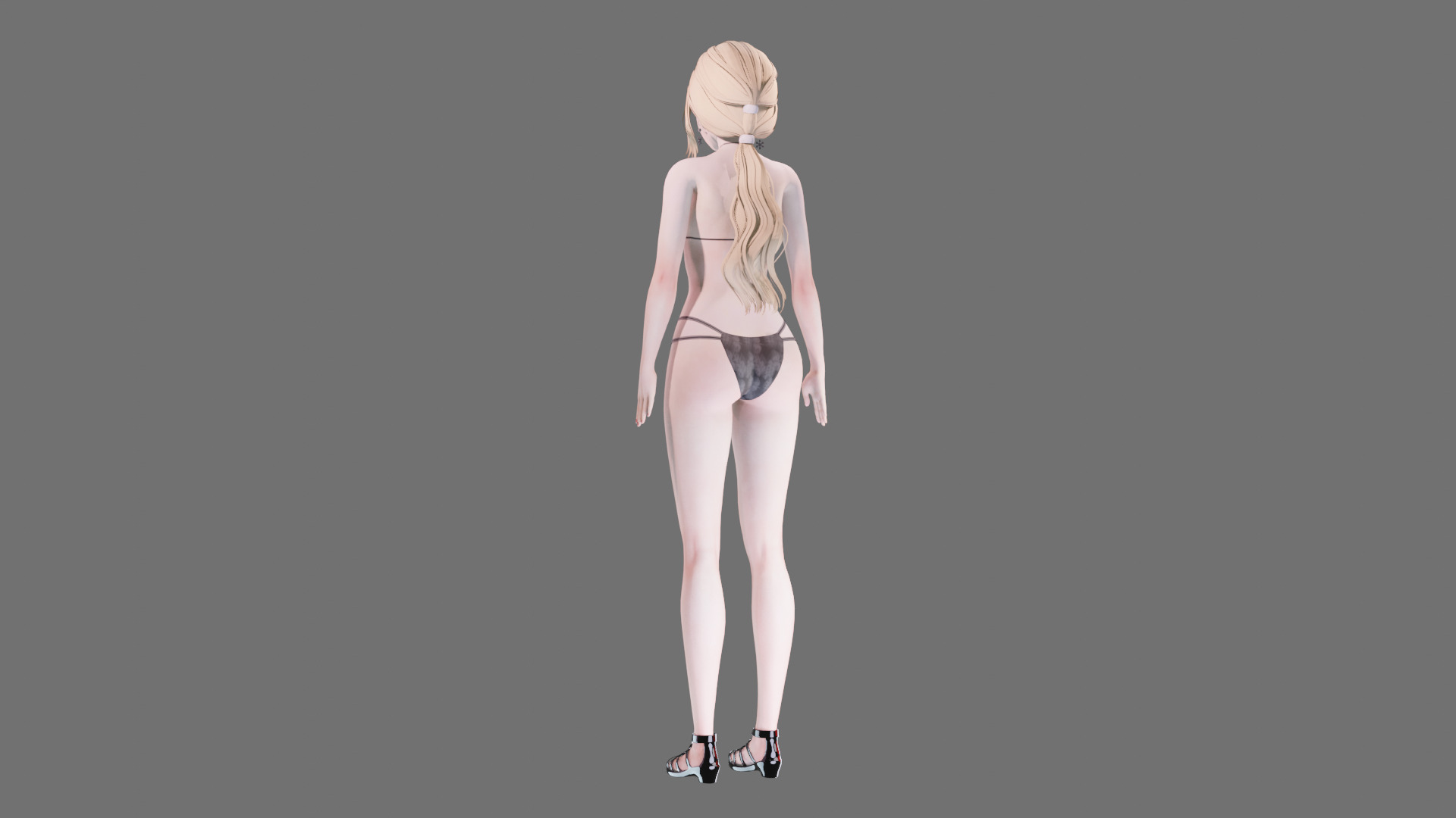 Bikini clothes 0019 - Rig -Unreal - Unity - Blender - Animated Low-poly 3D model_26