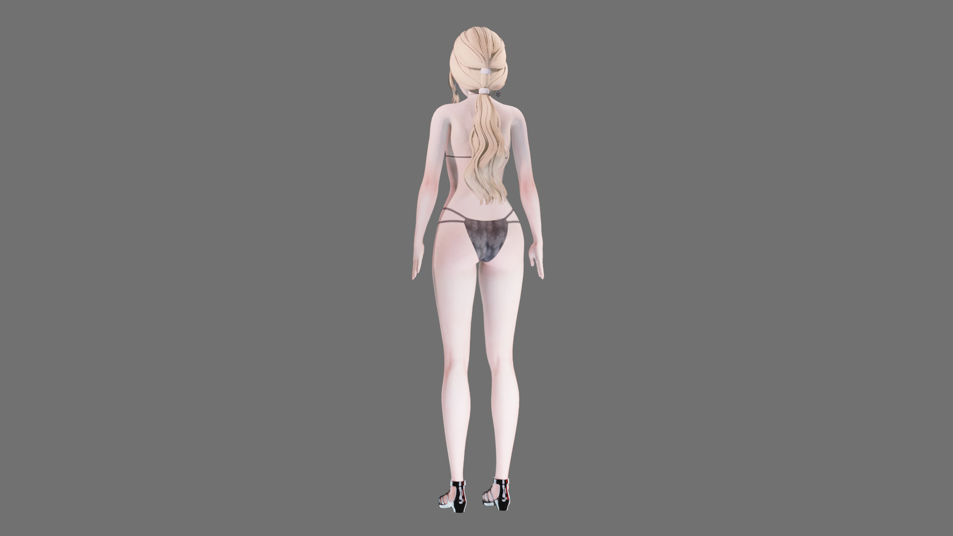 Bikini clothes 0019 - Rig -Unreal - Unity - Blender - Animated Low-poly 3D model_27