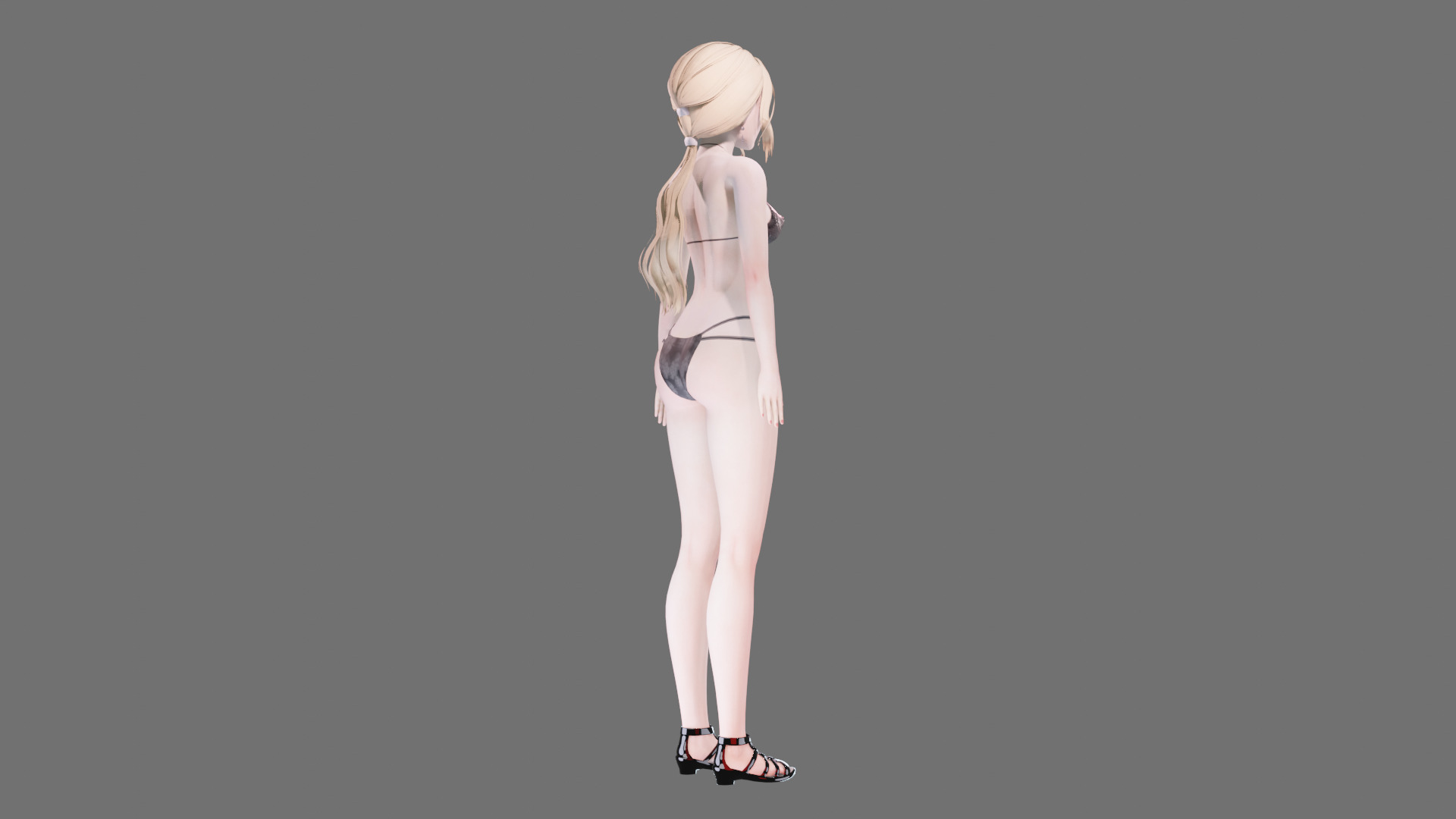Bikini clothes 0019 - Rig -Unreal - Unity - Blender - Animated Low-poly 3D model_34