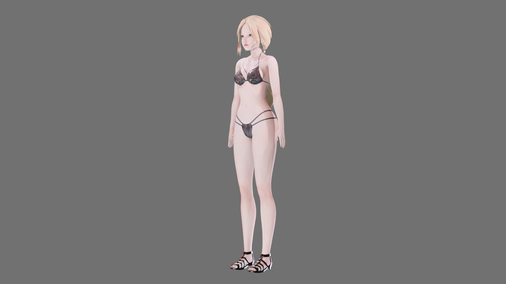 Bikini clothes 0019 - Rig -Unreal - Unity - Blender - Animated Low-poly 3D model_15
