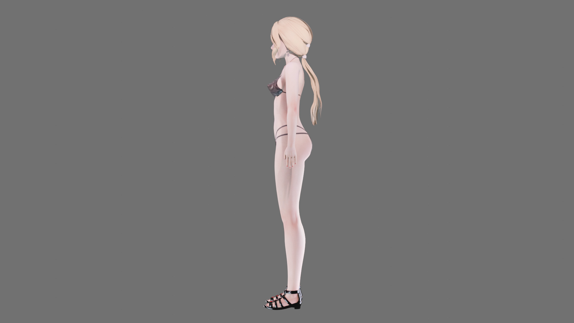Bikini clothes 0019 - Rig -Unreal - Unity - Blender - Animated Low-poly 3D model_20