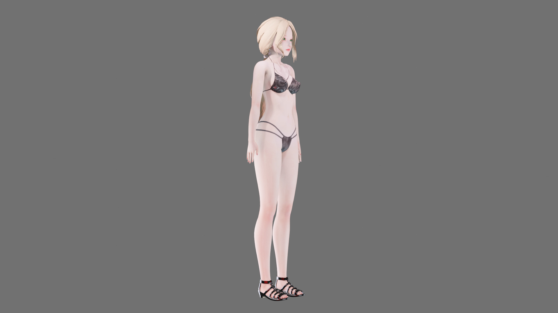 Bikini clothes 0019 - Rig -Unreal - Unity - Blender - Animated Low-poly 3D model_41