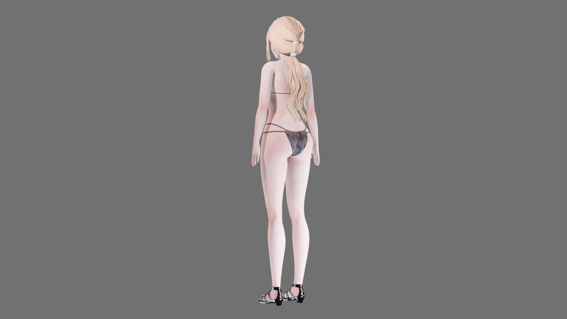 Bikini clothes 0019 - Rig -Unreal - Unity - Blender - Animated Low-poly 3D model_25