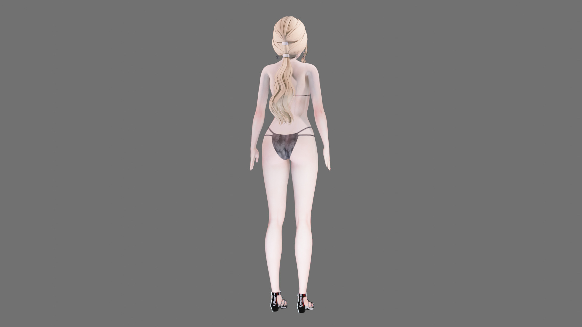 Bikini clothes 0019 - Rig -Unreal - Unity - Blender - Animated Low-poly 3D model_30