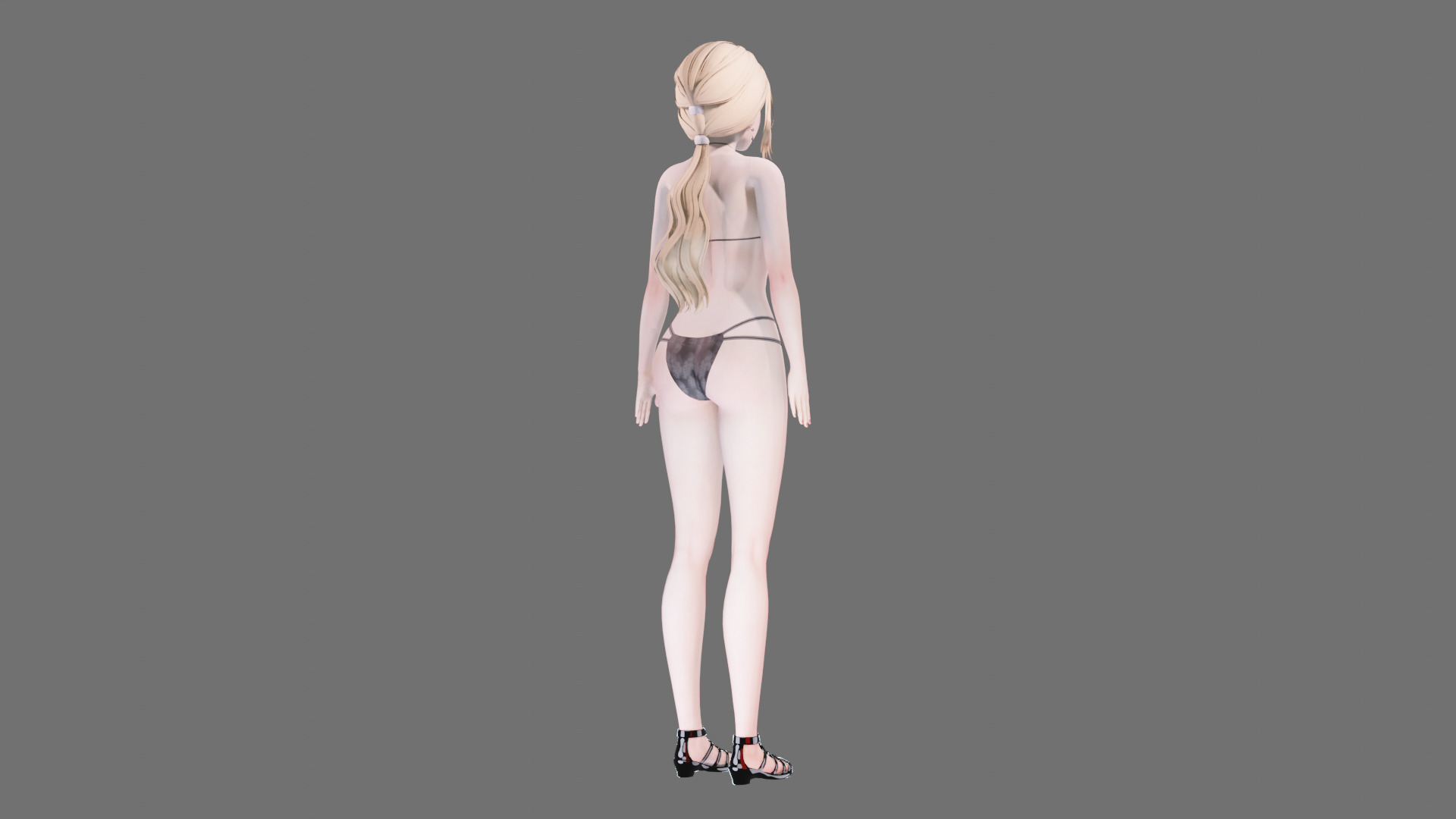 Bikini clothes 0019 - Rig -Unreal - Unity - Blender - Animated Low-poly 3D model_32