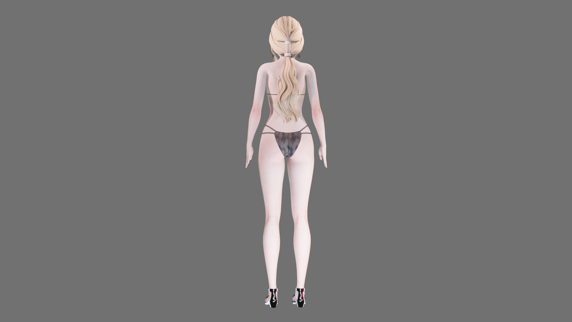 Bikini clothes 0019 - Rig -Unreal - Unity - Blender - Animated Low-poly 3D model_28