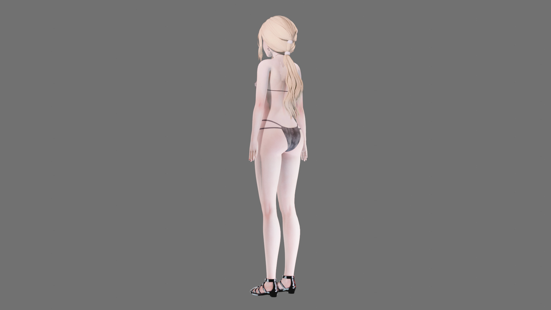 Bikini clothes 0019 - Rig -Unreal - Unity - Blender - Animated Low-poly 3D model_24