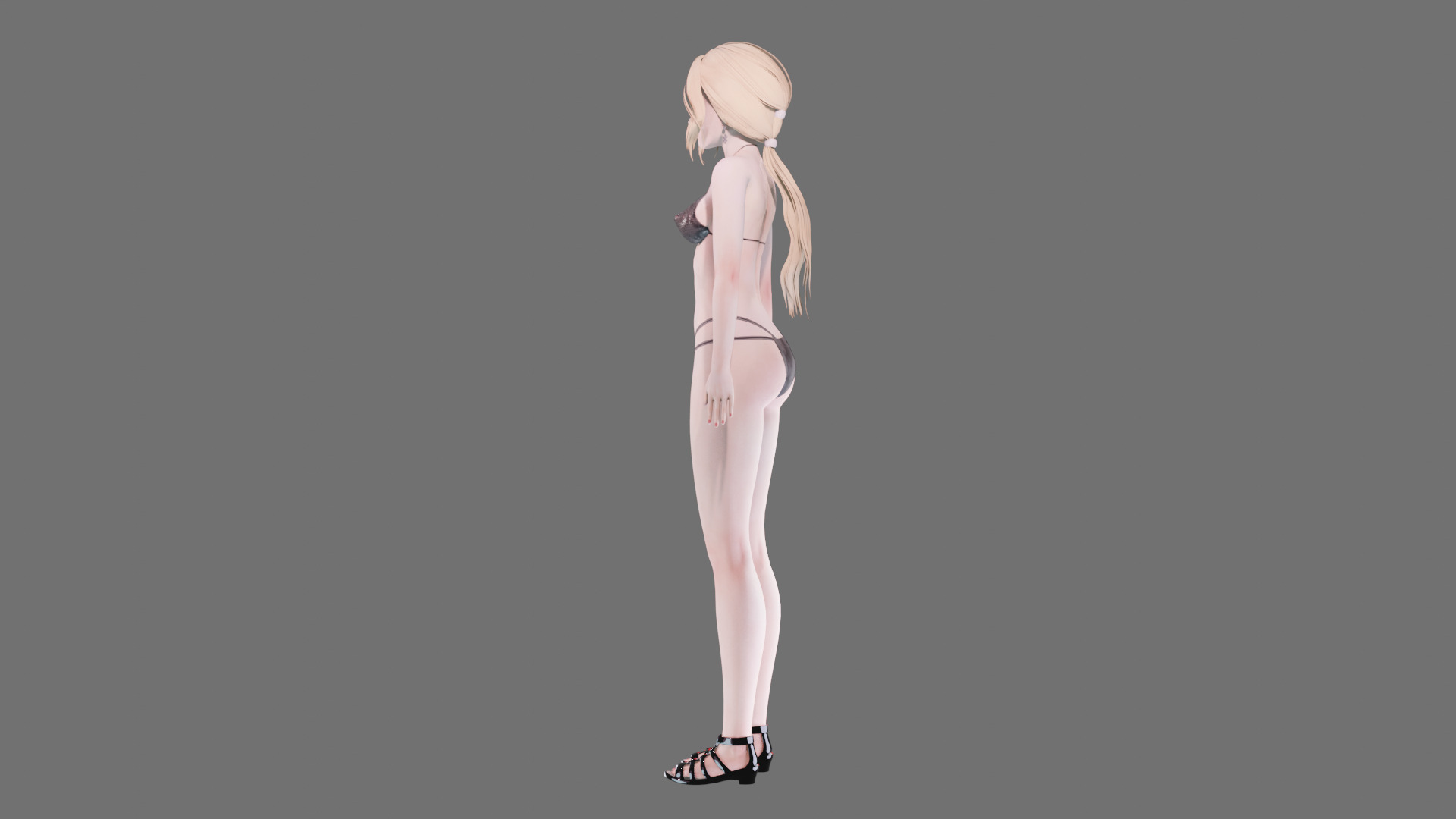Bikini clothes 0019 - Rig -Unreal - Unity - Blender - Animated Low-poly 3D model_21