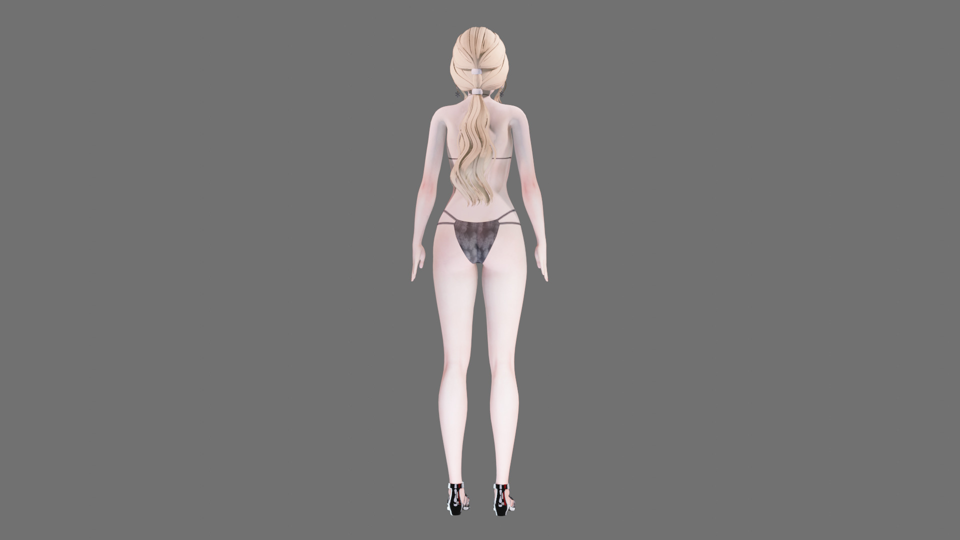 Bikini clothes 0019 - Rig -Unreal - Unity - Blender - Animated Low-poly 3D model_29