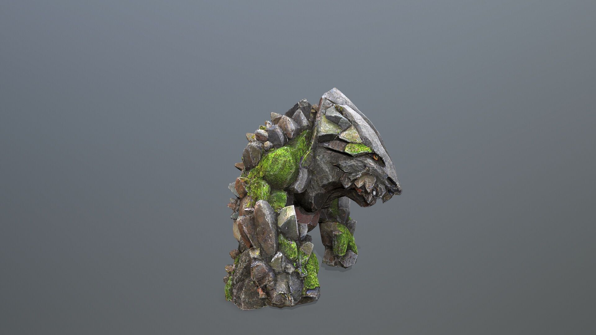 stone monster Low-poly 3D model_8