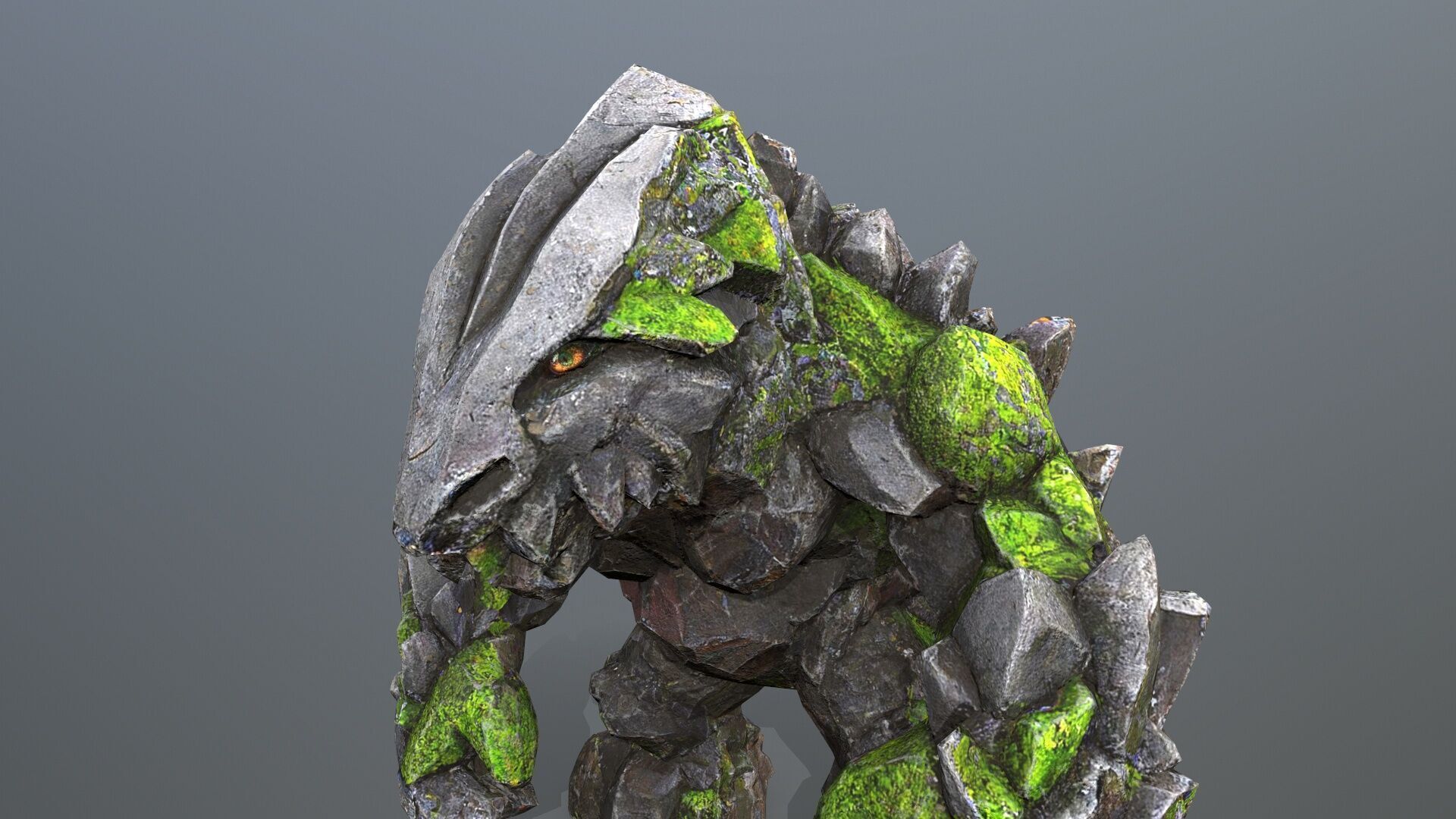 stone monster Low-poly 3D model_11