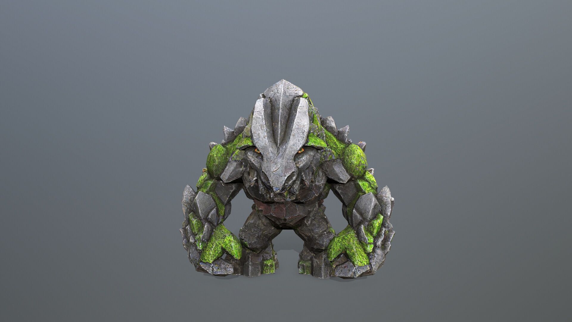 stone monster Low-poly 3D model_10