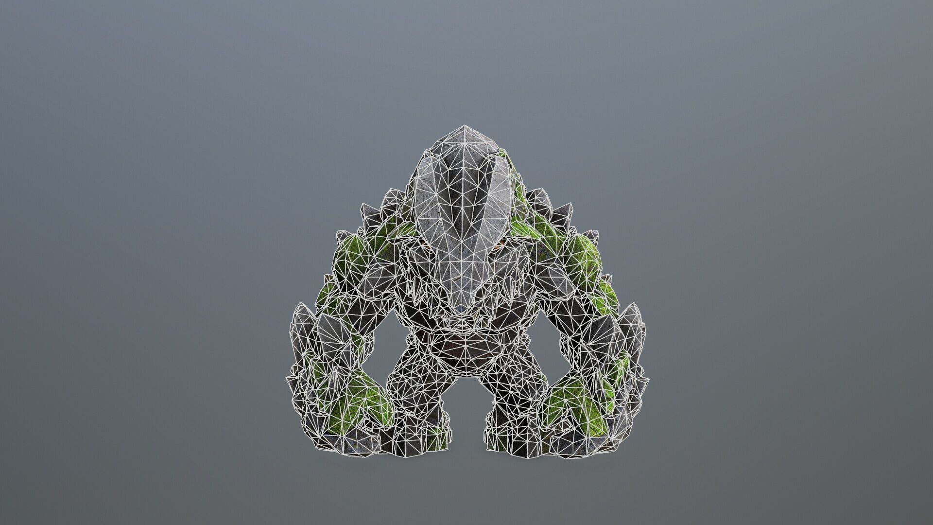 stone monster Low-poly 3D model_12