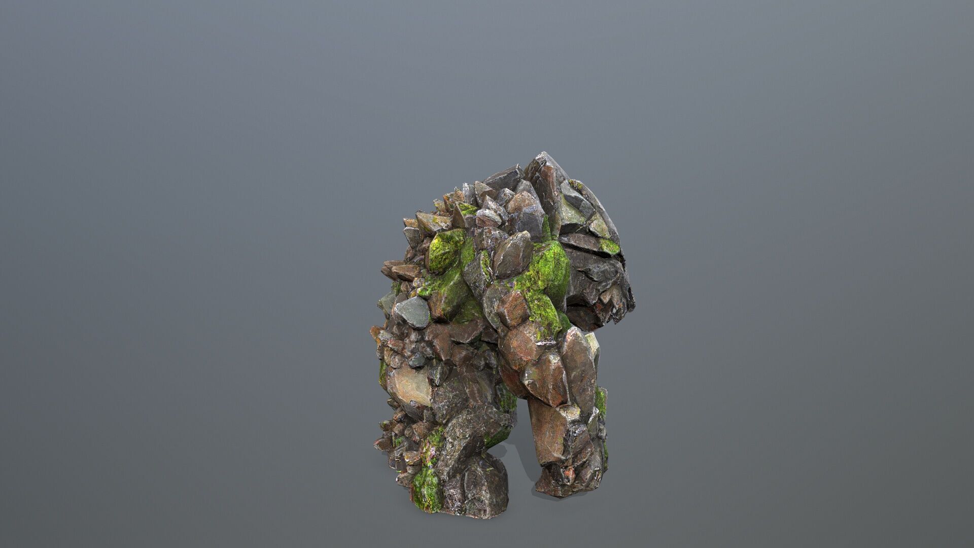 stone monster Low-poly 3D model_7