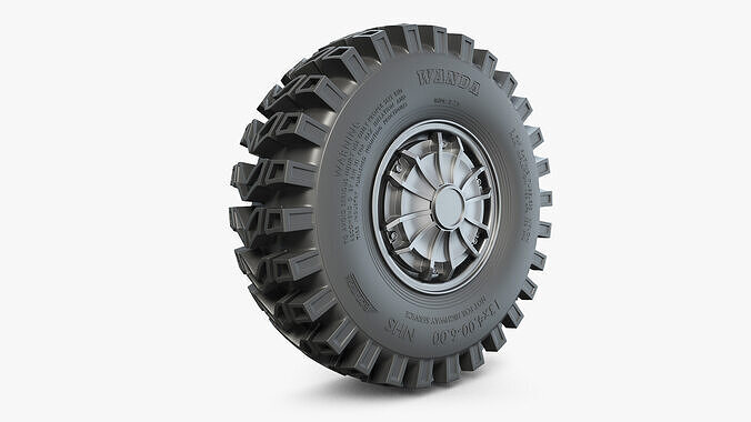 Off-Road Electric-Motor Wheel 3D model