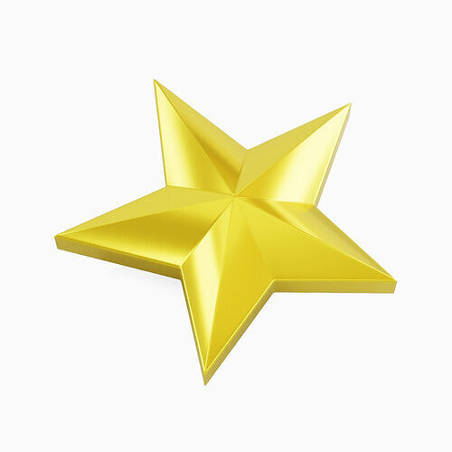 Simple Star 01 Low-poly 3D model