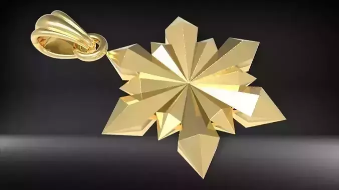 Italian Designer Crystal Star Pendant 