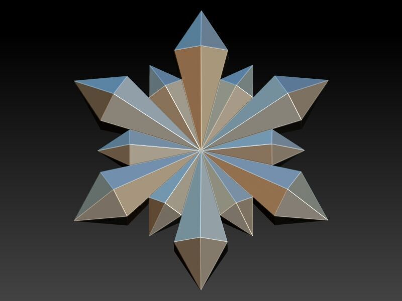 Italian Designer Crystal Star Pendant 3D print model_37