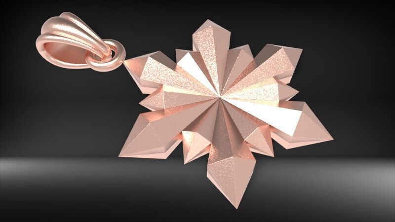 Italian Designer Crystal Star Pendant 3D print model_18