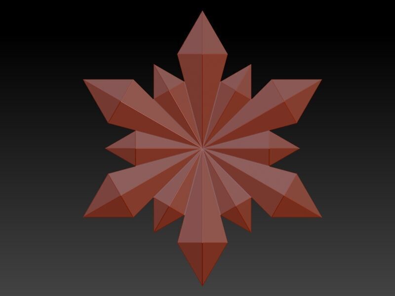 Italian Designer Crystal Star Pendant 3D print model_21